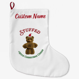 Stuffed With Christmas Cheer  Large Christmas Stocking