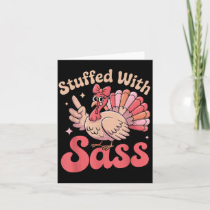 Stuffed With S Turkey Cute Nk Coquette Thanksgivin Card