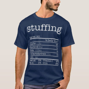 Stuffing Nutrition Facts Funny Thanksgiving Christ T-Shirt