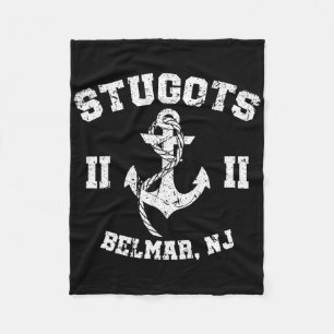 Stugots Belmar Nj Anchor Distressed Sarcastic Boat Fleece Blanket