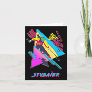 Stuier Retro Skiing Adventure Graphic Ski Skier Card