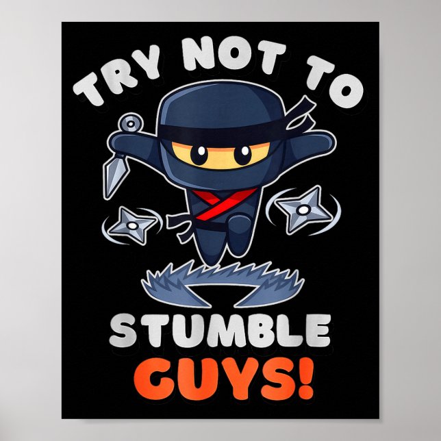 Stumble Guys Ninjas Games Stumble Guys Tee Kids  Poster (Front)