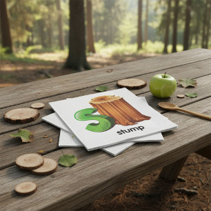 Stump Alphabet Letter S Fun Tree Stump Art Napkin