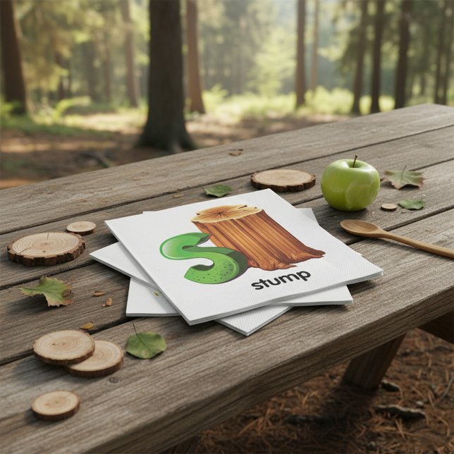 Stump Alphabet Letter S Fun Tree Stump Art  Napkin (Creator Uploaded)