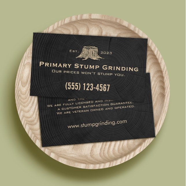 Stump Grinder | Tree Stump Business Card (Creator Uploaded)