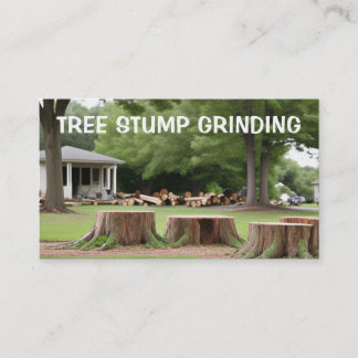 Stump Grinding and Removal Business Card
