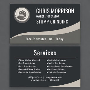 Stump Grinding Business Card