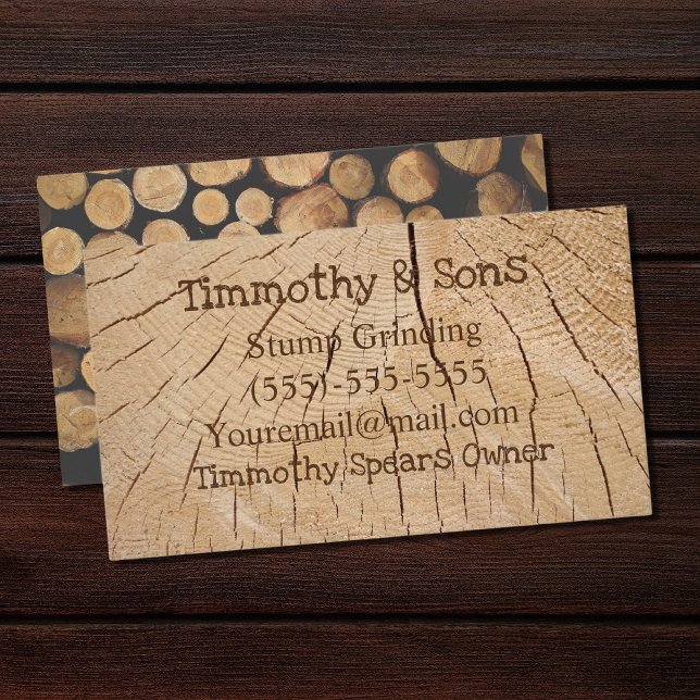Stump grinding  business card (Creator Uploaded)