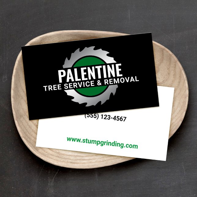Stump Grinding  Circular Saw Business Card (Creator Uploaded)