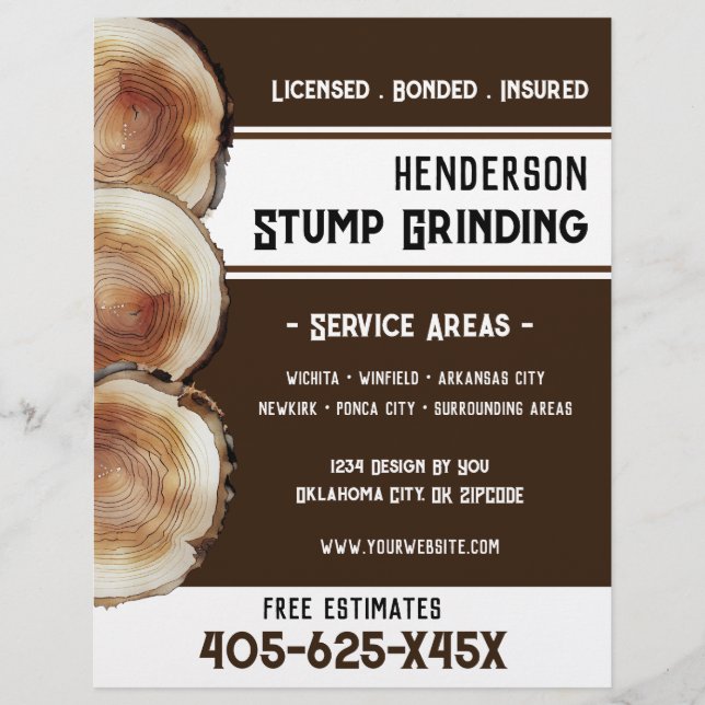 Stump Grinding  Flyer (Front)