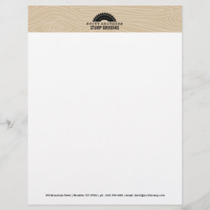Stump Grinding or Tree Care Business Letterhead