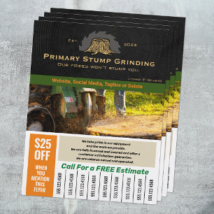 Stump Grinding, Tree Removal Service Flyer