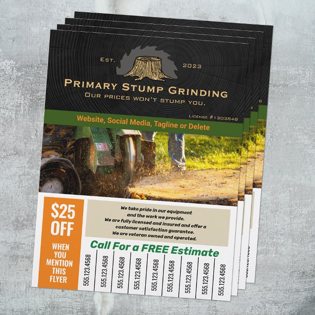 Stump Grinding, Tree Removal Service Flyer (Creator Uploaded)