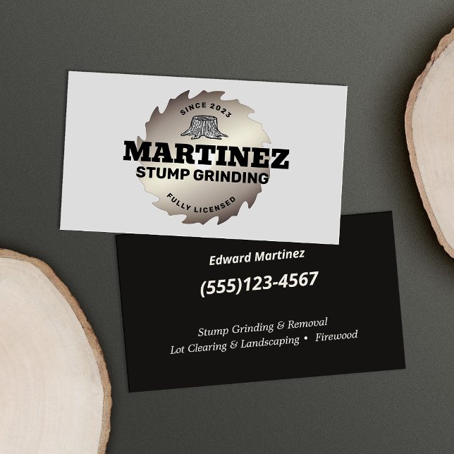   Stump Grinding | Tree Service & Removal Business Card (Creator Uploaded)
