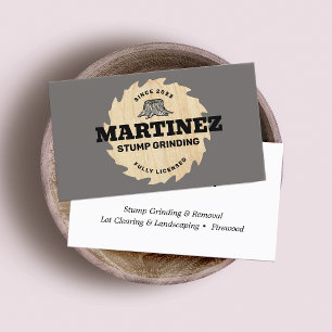   Stump Grinding   Tree Service & Removal Business Card