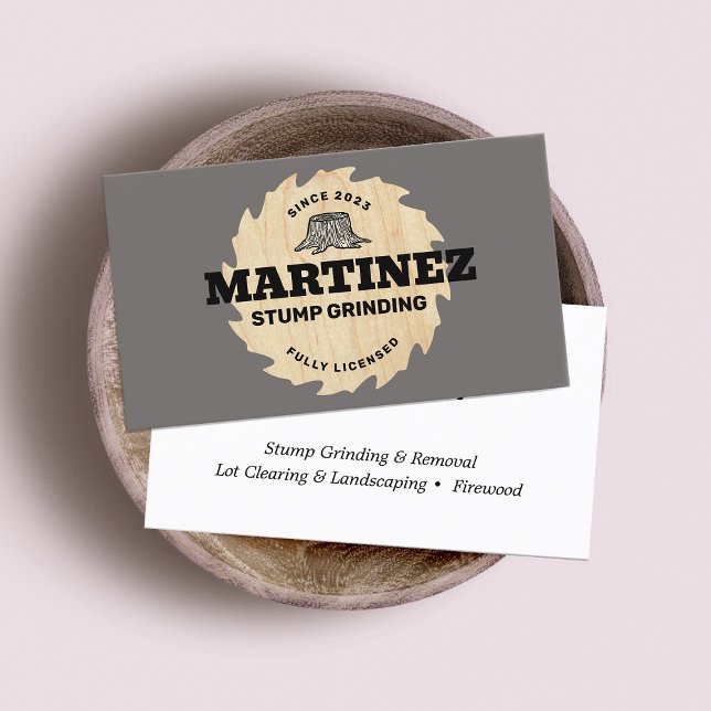   Stump Grinding | Tree Service & Removal Business Card (Creator Uploaded)