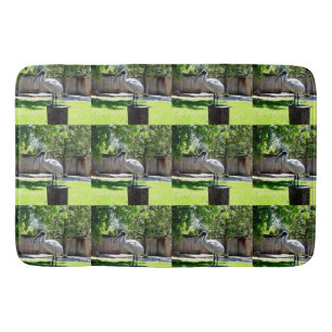 **"Stump Perch: The Bin Chicken's Resting Place"** Bath Mat