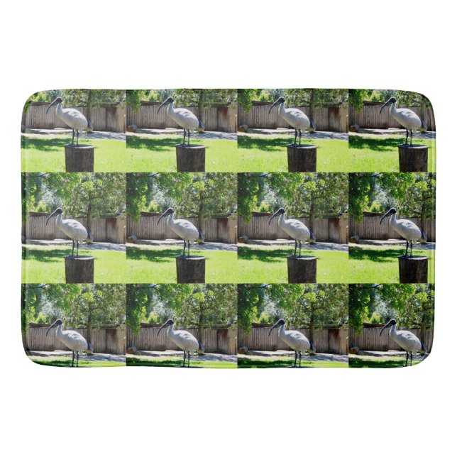 **"Stump Perch: The Bin Chicken's Resting Place"** Bath Mat (Front)