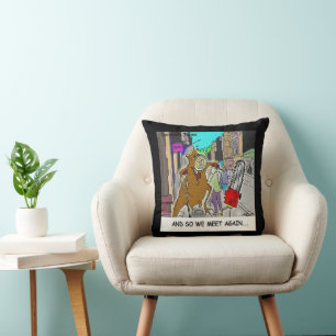Stumped: Chainsaw Vs Tree funny comic Cushion