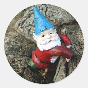 Stumped Gnome Classic Round Sticker