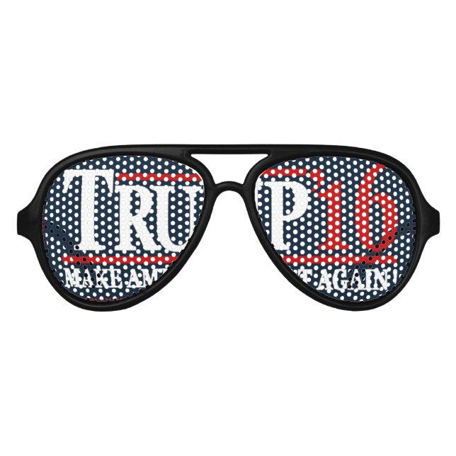 Stumping for Trump Sunglasses! Trump 2016 Aviator Sunglasses (Front)