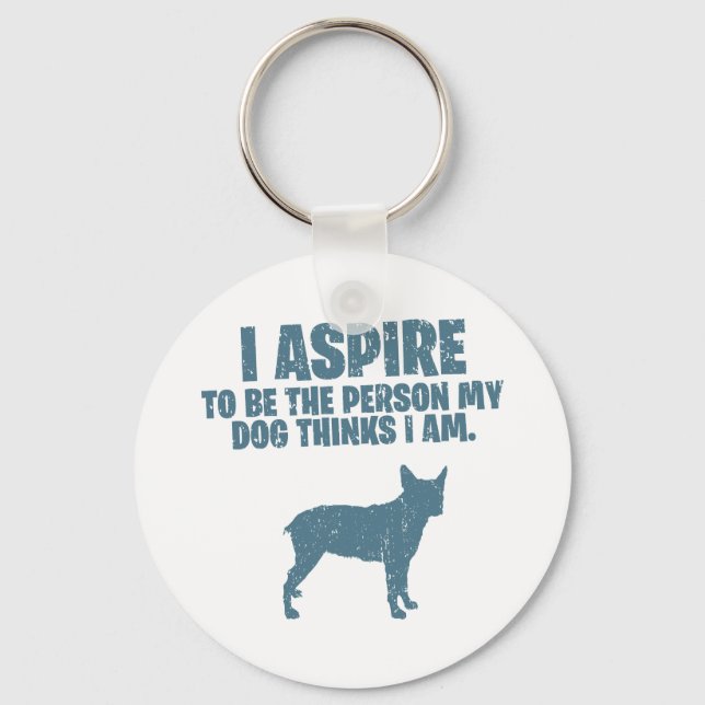 Stumpy Tail Cattle Dog Key Ring (Front)