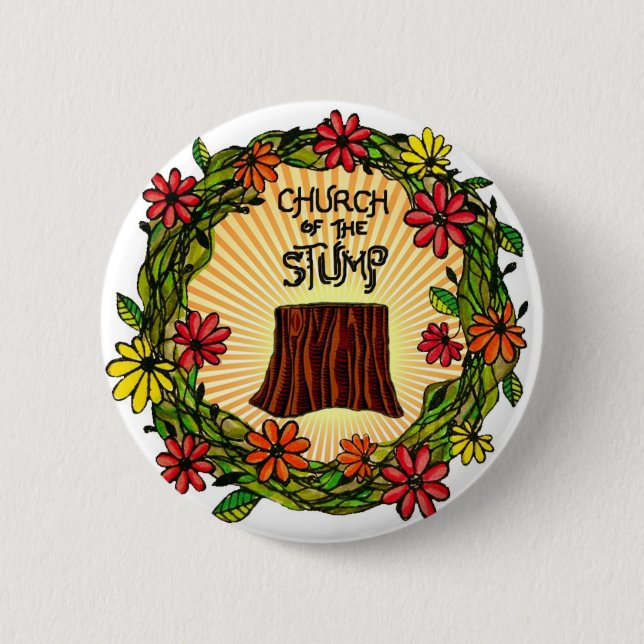 Stumpy too! 6 cm round badge (Front)