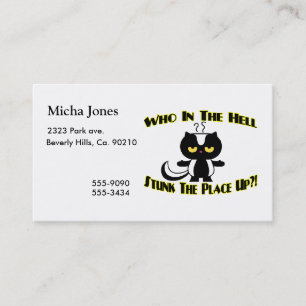 Stunk The Place Up Skunk Business Card