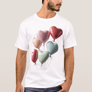 🎈 Stunning 3D Heart Balloons: Perfect for Romanti T-Shirt