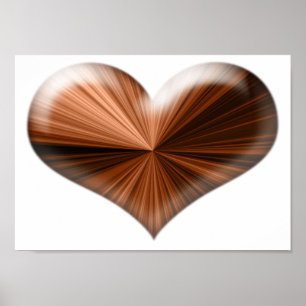 Stunning 3D Heart Design Poster