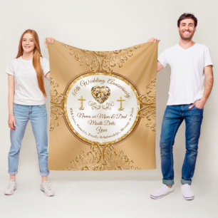 Stunning 50th Anniversary Throw Blanket