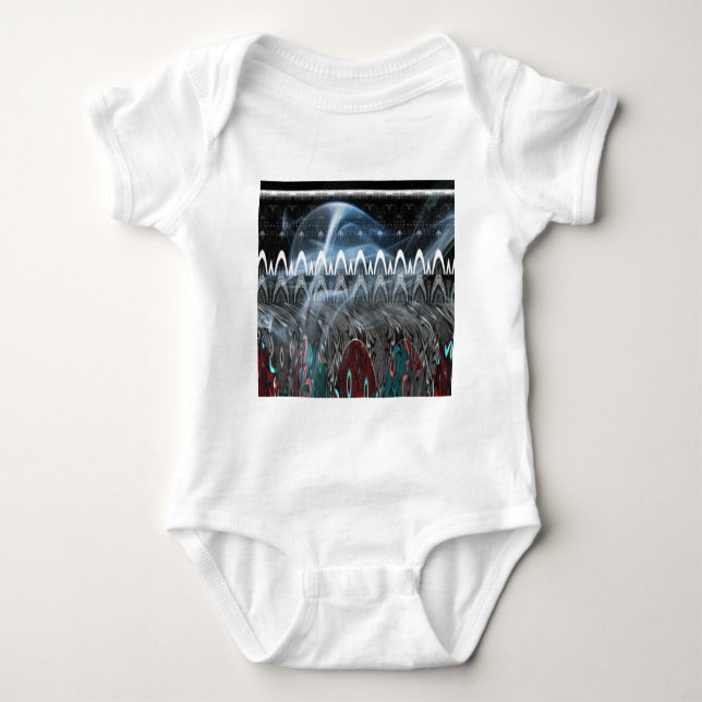 Stunning Abstract Art Print Baby Bodysuit (Front)