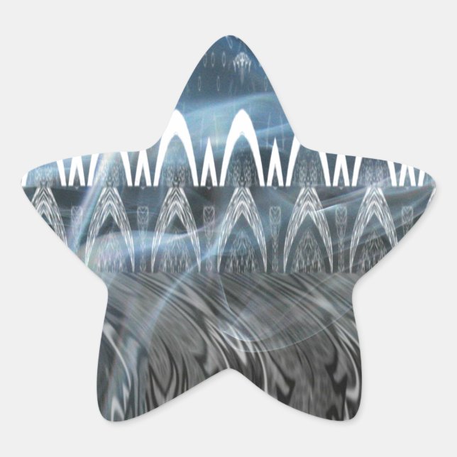 Stunning Abstract Art Print Star Sticker (Front)