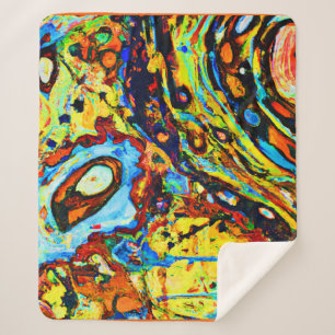 Stunning Abstract Pattern Sherpa Blanket
