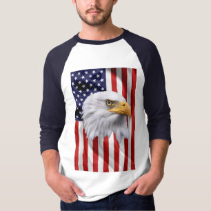 Stunning American Eagle, The USA Flag, Patriotic T-Shirt