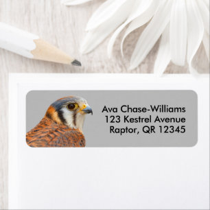 Stunning American Kestrel Sparrowhawk Falcon Return Address Label