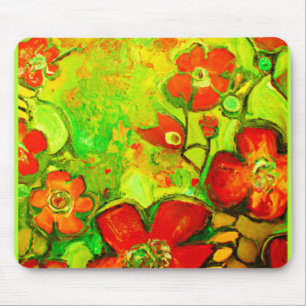 Stunning and Colourful Flowers Artwork Mouse Pad
