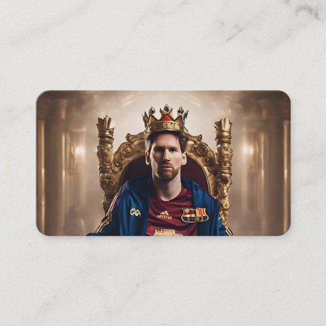 Stunning Artwork of Football Legend Lionel Messi  Business Card (Front)
