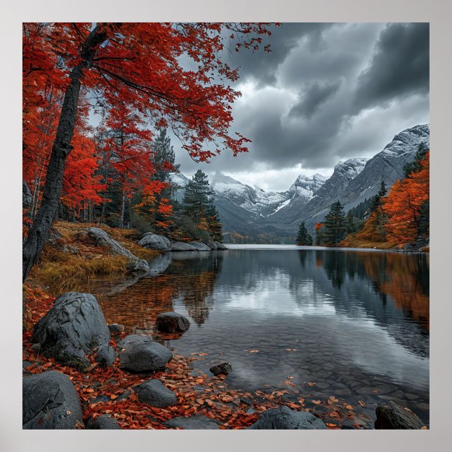 Stunning autumn landscape poster (Front)