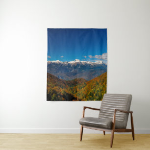 Stunning autumn scenery a view on mountain Triglav Tapestry