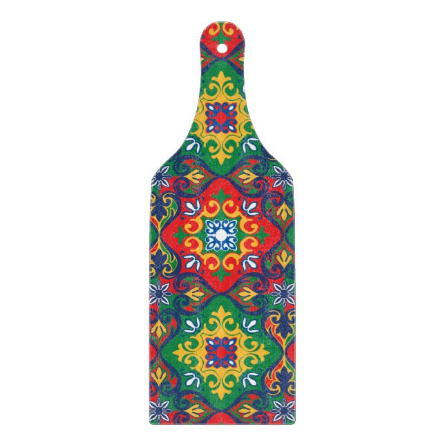 Stunning 💚❤️💛 Azulejos Cutting Board (Front)
