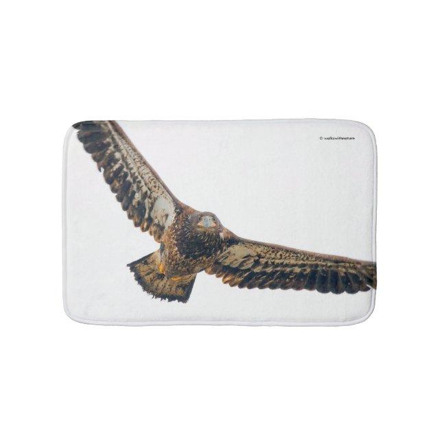 Stunning Bald Eagle Does a Flyover Bath Mat (Front)