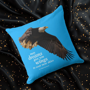 Stunning Bald Eagle in Flight Cushion