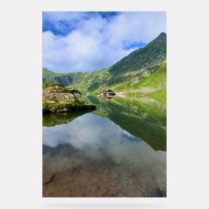 Stunning Balea Lake Romania – Alpine Photography Acrylic Sign