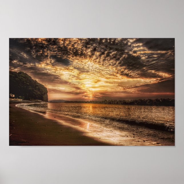 Stunning Beach Sunrise Poster (Front)