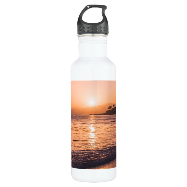 Stunning Beach Sunset 710 Ml Water Bottle (Front)
