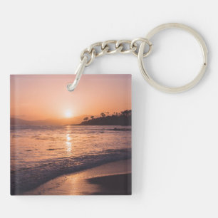 Stunning Beach Sunset Key Ring