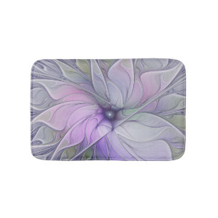 Stunning Beauty Modern Abstract Fractal Art Flower Bath Mat