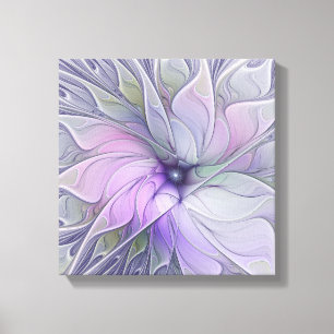 Stunning Beauty Modern Abstract Fractal Art Flower Canvas Print