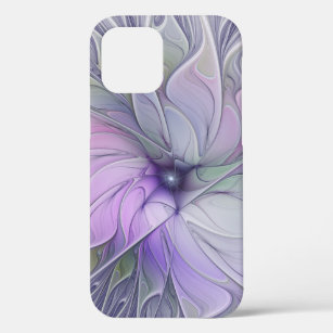 Stunning Beauty Modern Abstract Fractal Art Flower iPhone 12 Case